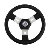 Рулевое колесо ELBA обод черный, спицы серебрянные д.300 мм