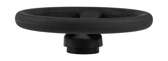 Рулевое колесо ELBA обод черный, спицы серебрянные д.300 мм