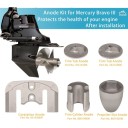 Комплект анодов алюминий Mercruiser Bravo 3(Quicksilver)
