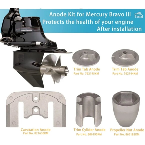 Комплект анодов алюминий Mercruiser Bravo 3(Quicksilver)
