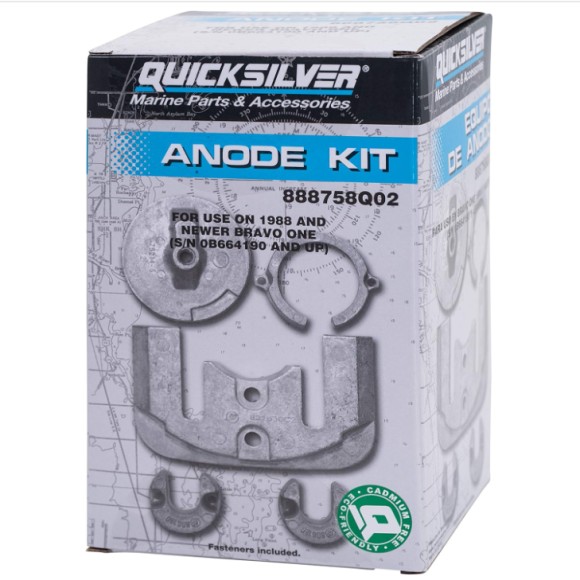 Комплект анодов алюминиевых ANODE KIT MerCruiser Bravo One Stern Drives - 1988 and Newer QS