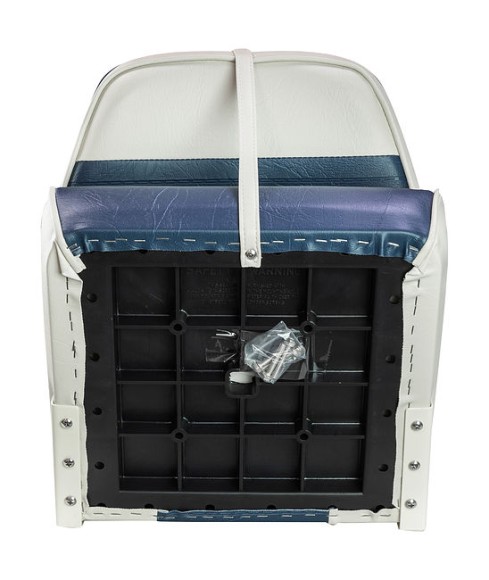 Кресло складное мягкое ECONOMY с высокой спинкой, цвет белый/синий Кресло складное мягкое ECONOMY с высокой спинкой, цвет белый/синий