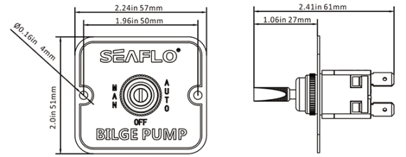 Панель управления водооткачивающей помпой SeaFlo Панель управления водооткачивающей помпой SeaFlo