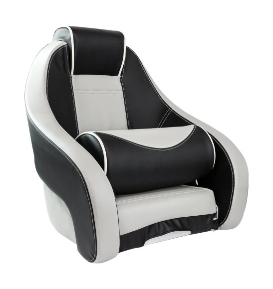 Кресло с болстером Stingray, обивка черный/серый винил