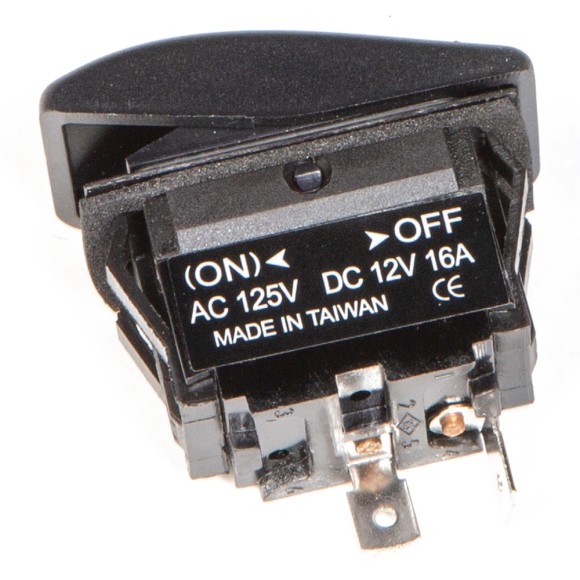 Переключатель двухпозиционный Skipper (ON)-OFF 12В 15A, 2 контакта Переключатель двухпозиционный Skipper (ON)-OFF 12В 15A, 2 контакта