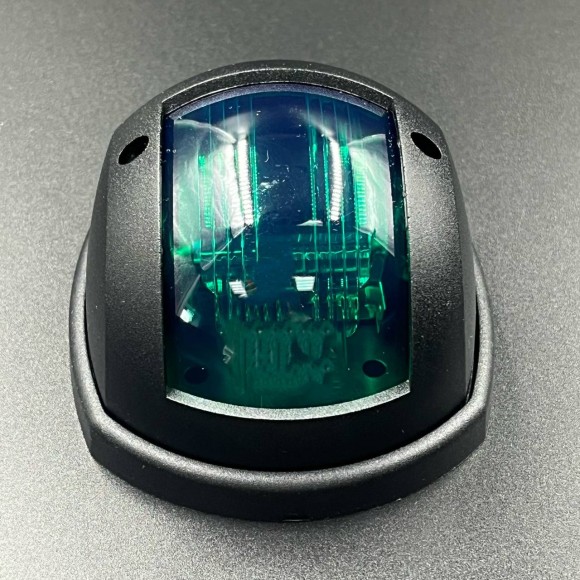 Огонь ходовой (зелёный)(12V/10W)(99x87мм) (Sunfine)