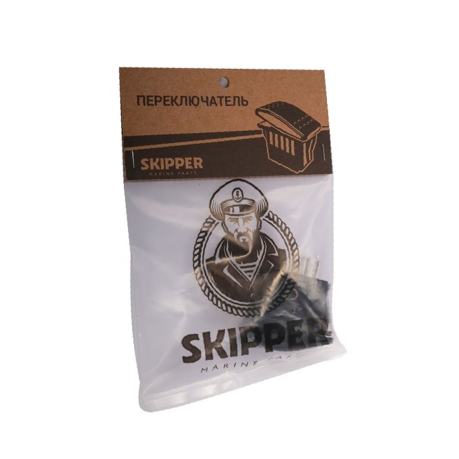 Переключатель двухпозиционный Skipper (ON)-OFF 12В 20А, 5 контактов, с подсветкой