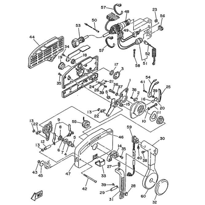 Тумблер в пульт ДУ, Yamaha 9,9-250 (703-82574-00) (Япония)