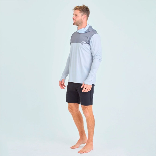 Лайкра с капюшоном JetPilot Venture L/S Hooded Hydro Tee Grey, XL