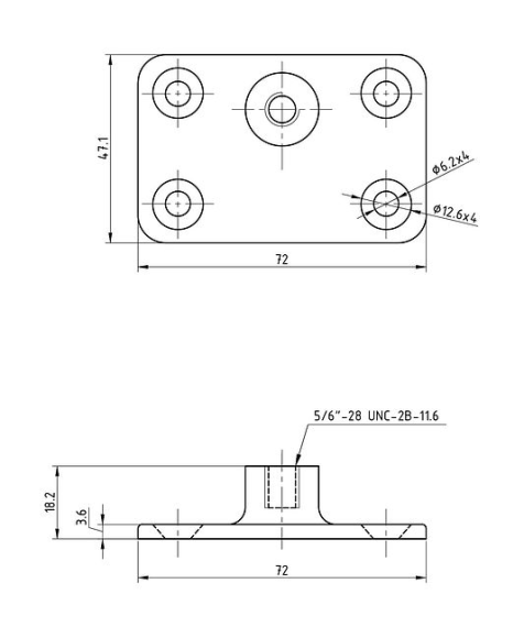 Кронштейн палубный с винтом