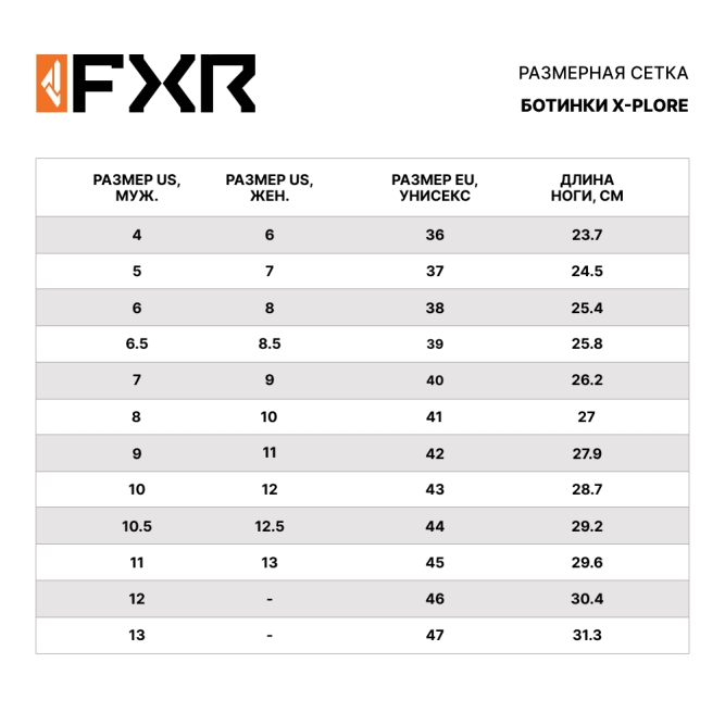Ботинки FXR X-Plore с утеплителем Black Ops, 10/12/43