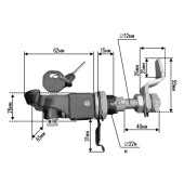 Замок-задвижка с Т-образной ручкой SUNFINE Замок-задвижка с Т-образной ручкой SUNFINE