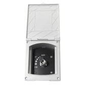 Внешний вывод в боксе с регулировкой подачи 1/2" SUNFINE, белый