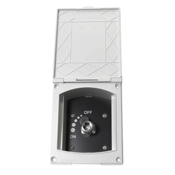 Внешний вывод в боксе с регулировкой подачи 1/2" SUNFINE, белый