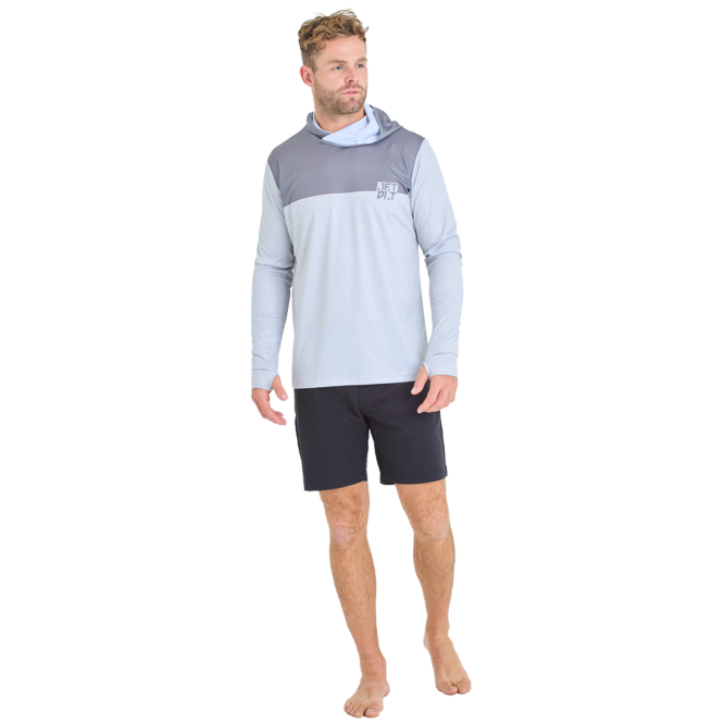 Лайкра с капюшоном JetPilot Venture L/S Hooded Hydro Tee Grey, 2XL