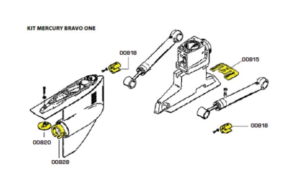 Комплект алюминиевых анодов BRAVO ONE