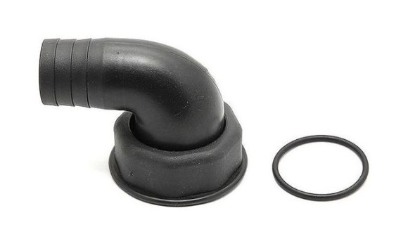 Патрубок заливной горловины, угловой 35 мм