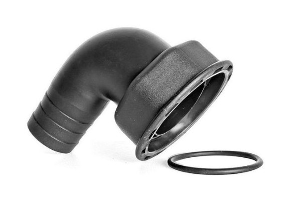 Патрубок заливной горловины, угловой 35 мм