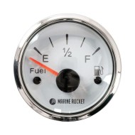 Указатель уровня топлива 0-190 Ом (ЕВРО), белый циферблат, нержавеющий ободок, д. 52 мм, Marine Rocket Указатель уровня топлива 0-190 Ом (ЕВРО), белый циферблат, нержавеющий ободок, д. 52 мм, Marine Rocket