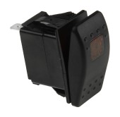 Переключатель трехпозиционный (ON)-OFF-ON 12 В/20А 4Р с подсветкой без фиксации 1 положения