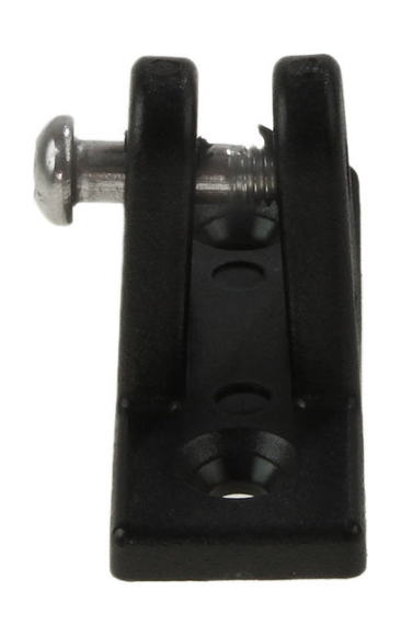 Кронштейн палубный 90 град, с винтовым штифтом, ровное основание, пластиковый черный