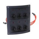 Панель переключателей 6 шт с резиновыми колпачками, LED индикацией NEKEKE