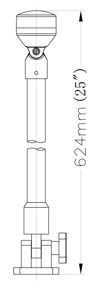Огонь топовый на стойке 582 мм, светодиодный Огонь топовый на стойке 582 мм, светодиодный