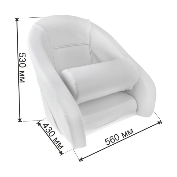 Кресло ROMEO мягкое, подставка, обивка белый винил Кресло ROMEO мягкое, подставка, обивка белый винил