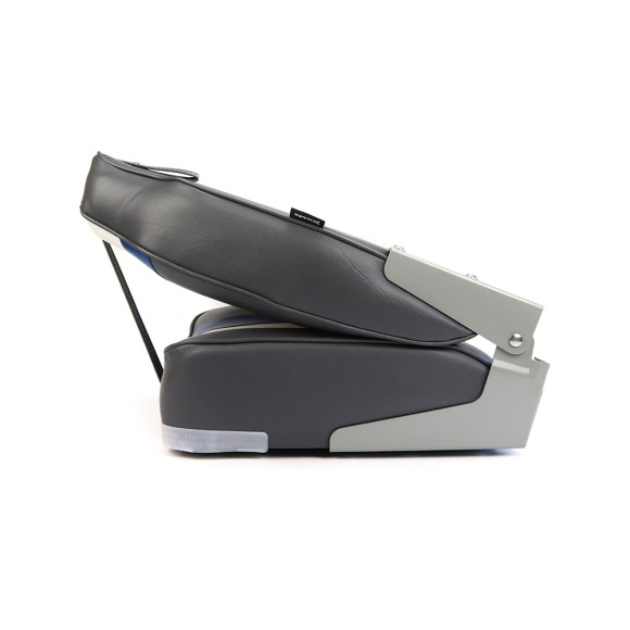 Кресло складное с мягкими накладками угольный/синий/белый