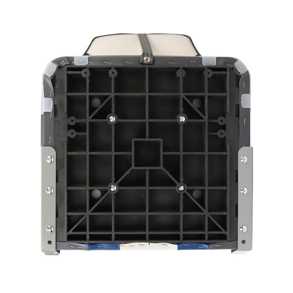 Кресло складное с мягкими накладками угольный/синий/белый