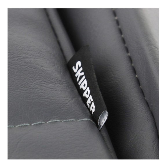 Кресло складное с мягкими накладками угольный/синий/белый