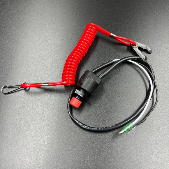 Кнопка аварийной остановки двигателя с чекой Yamaha (65W-82575-01; 6E9-82575-02) (YUELANG) Кнопка аварийной остановки двигателя с чекой Yamaha (65W-82575-01; 6E9-82575-02) (YUELANG)