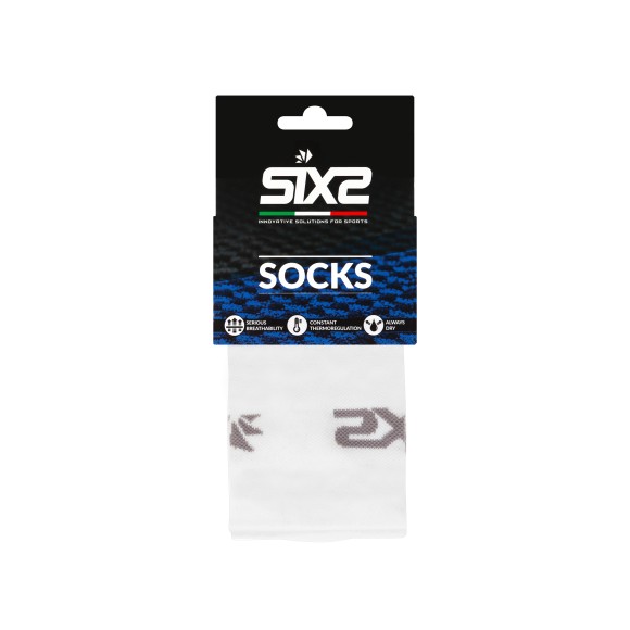 Носки SIXS Logo White Carbon/White, 40/43, Артикул: SHLG-II-BIBI