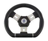 Колесо рулевое ELBA SPORT, спицы серебрянные 280 мм, чёрный