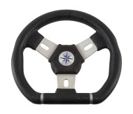 Колесо рулевое ELBA SPORT, спицы серебрянные 280 мм, чёрный