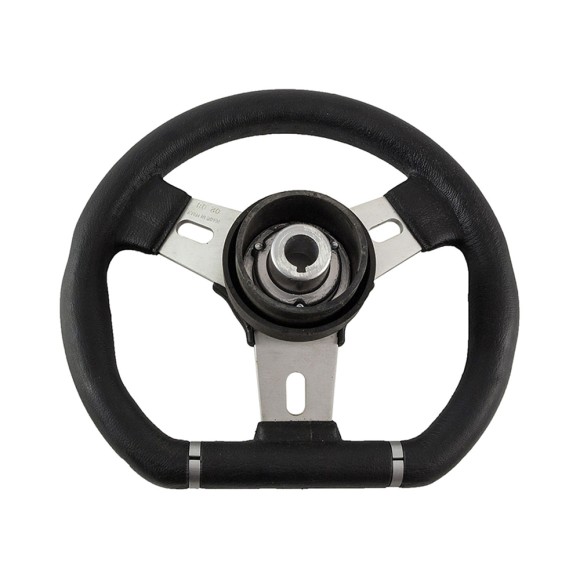 Колесо рулевое ELBA SPORT, спицы серебрянные 280 мм, чёрный