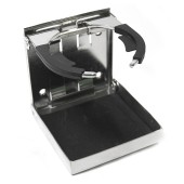 Держатель стакана регулируемый, нержавеющая сталь SUNFINE, 101×97мм Держатель стакана регулируемый, нержавеющая сталь SUNFINE, 101×97мм