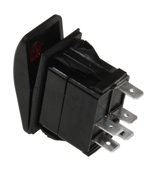 Переключатель двухпозиционный ON-OFF 12 В/20А 5Р с подсветкой