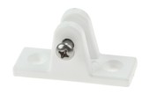 Кронштейн палубный 90 град, с винтовым штифтом, ровное основание, пластиковый белый