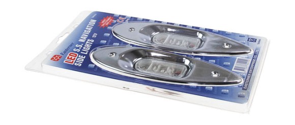 Огни ходовые врезные светодиодные, нержавеющий корпус