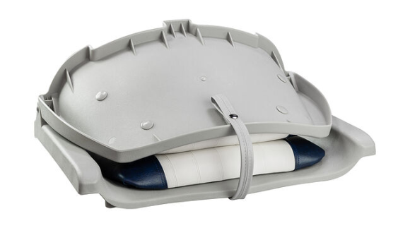 Кресло мягкое складное, обивка винил, цвет белый/синий, Marine Rocket